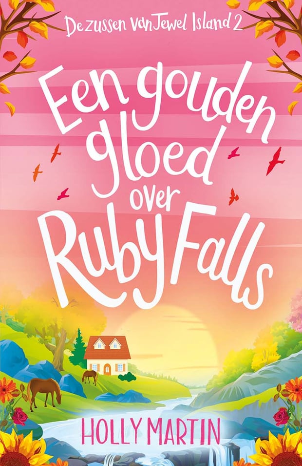 Een gouden gloed over Ruby Falls Een gouden gloed over Ruby Falls