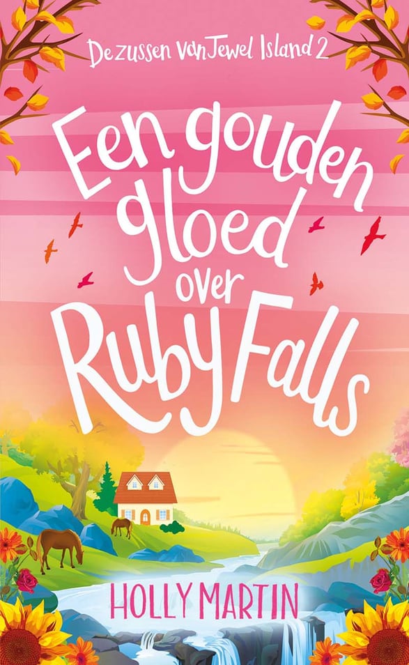 Een gouden gloed over Ruby Falls Een gouden gloed over Ruby Falls